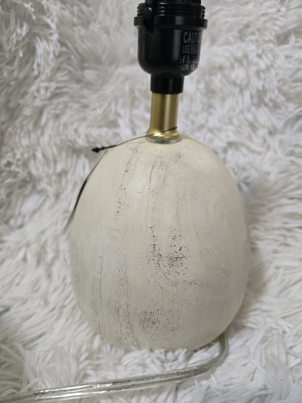 Threshold White Table Lamp with Light Gray Base